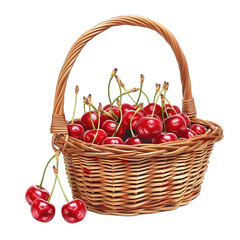 Wall Mural - Cherry on a Basket