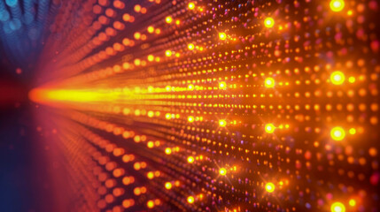 Poster - abstract background with glowing particles and bokeh effect