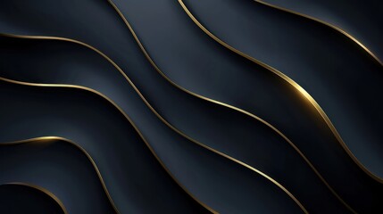 Wall Mural - Luxurious Gold Wave Pattern Background