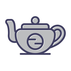 Canvas Print - Teapot Vector Icon