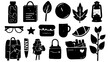 bundle of school supplies icons vector illustration design icon set