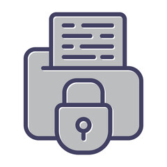 Poster - Secure Folder Vector Icon