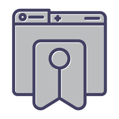 Sticker - Bookmarked Vector Icon