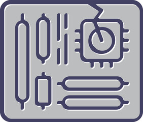 Wall Mural - Motherboard Vector Icon