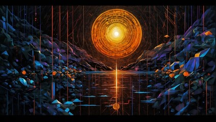 Wall Mural - Transcendence: An Enigmatic Fusion of Realms