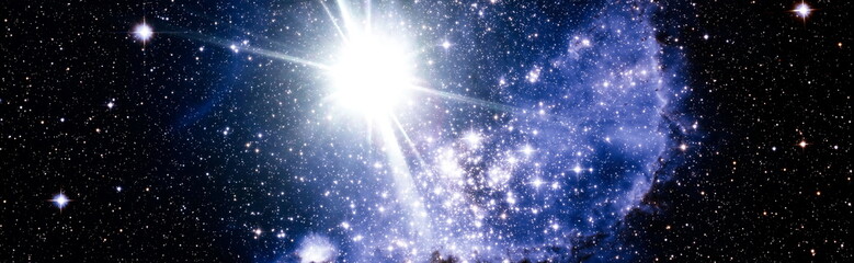 Wall Mural - nebula and open cluster of stars in the universe. abstract astronomical galaxy. elements of this ima