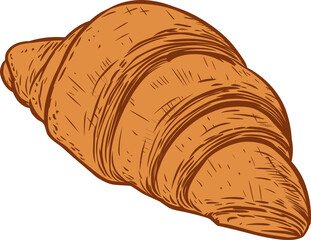 Sticker - Croissant clipart design illustration 