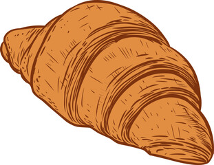 Wall Mural - Croissant clipart design illustration 