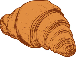 Wall Mural - Croissant clipart design illustration 