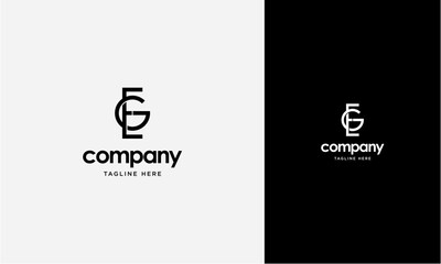 Poster - Initial Letter EG or GE Logo,Typography Vector Template. Creative Abstract Letter EG or GE Logo Vector