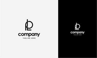 Aufkleber - Initial Letter LP or PL Logo,Typography Vector Template. Creative Abstract Letter LP or PL Logo Vector