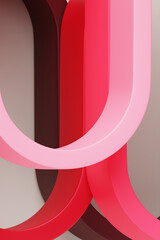 Poster - 3d illustration of geometric colorful wave surface. pattern of simple geometric shapes