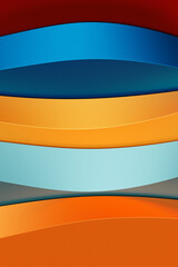Poster - 3d illustration of a classic colorful abstract gradient background with lines. PRint from the waves. Modern graphic texture. Geometric pattern.