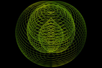 Poster - Abstract rainbow neon glowing crossing lines pattern. Dark  background of colorful neon glowing light shapes..