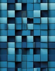 Wall Mural - geometric blue background Generative AI
