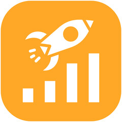 Poster - Rocket vector icon illustration of Business and Office iconset.