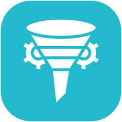 Sticker - Funnel vector icon illustration of Project Management iconset.