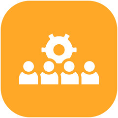 Sticker - Human Resource vector icon illustration of Project Management iconset.