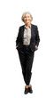 © Photocreo Bednarek - Senior businesswoman smiling isolated on transparent white background