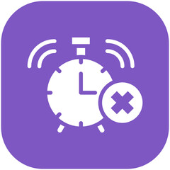 Sticker - Remove Alarm vector icon illustration of Time and Date iconset.