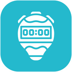 Canvas Print - Stopwatch vector icon illustration of Time and Date iconset.