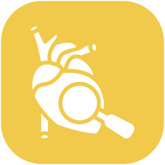 Canvas Print - Organ Checkup vector icon illustration of Health Checkup iconset.