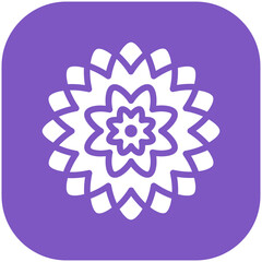 Sticker - Dahlia vector icon illustration of Flowers iconset.