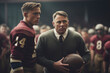 From Playbook to Gridiron Glory: Capturing the Essence of an Early Era Coach, generative AI