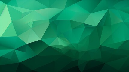 Wall Mural - vibrant geometric abstract: shades of green polygonal backdrop