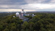 great drone shots of the old spy station on the Teufelsberg in Berlin