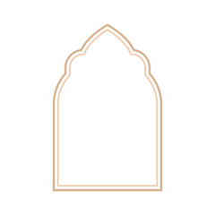 Wall Mural - Islamic natural color window, door vector icon