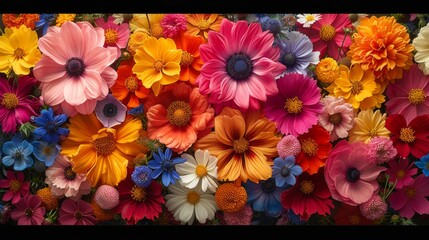 Poster - cosmos flower field