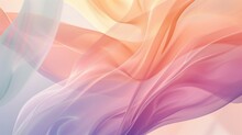 calming rhythms, vibrant silk currents in a dance of warm and cool pastel tones, abstract fabric wave, pink orange purple