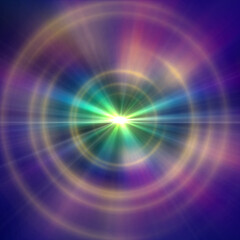 Wall Mural - Round concrete tunnel with light ring