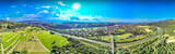 Fototapeta Fototapeta z niebem - Lot nad Barcicami latem. Piękne, letnie krajobrazy.