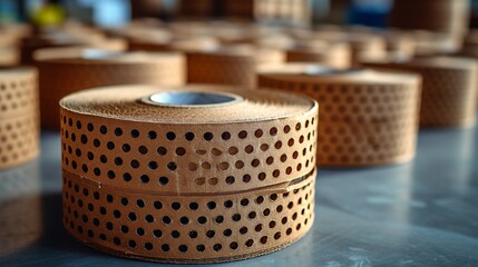 Aufkleber - Box of brown cardboard with tape isolated on white background. Ideal for packaging.
