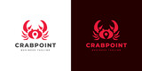 Fototapeta Pokój dzieciecy - crab point logo design