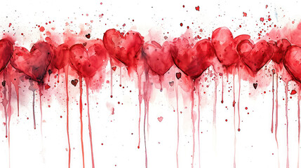 Wall Mural - love in red: a romantic heart - symbol of emotion on a beautiful grunge grunge background.