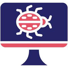 Wall Mural - Computer Virus Icon vector icon illustration of Networking and Data Sharing iconset.