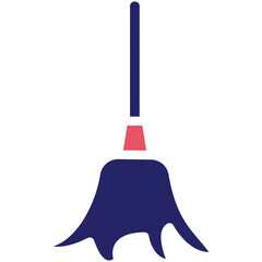 Poster - Broom vector icon illustration of Tools iconset.