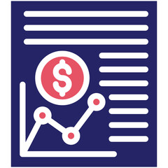 Sticker - Business Document vector icon illustration of Business and Office iconset.