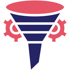 Sticker - Funnel vector icon illustration of Project Management iconset.