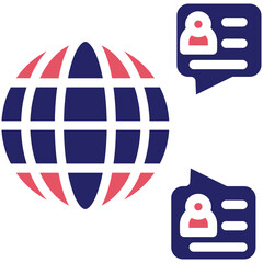 Sticker - Global Communication vector icon illustration of Seo and Web iconset.