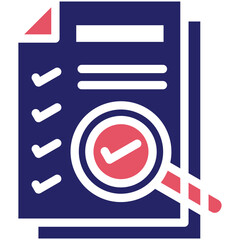 Poster - Checking Files vector icon illustration of Work from Home iconset.