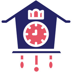 Sticker - Cuckoo Clock vector icon illustration of Time and Date iconset.