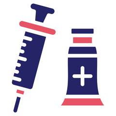 Wall Mural - Vaccination vector icon illustration of Health Checkup iconset.