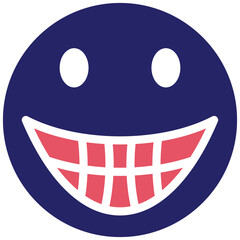 Sticker - Grinning Face with Big Eyes vector icon illustration of Emoji iconset.