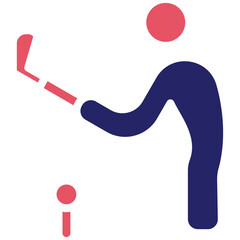 Canvas Print - Golf Player vector icon illustration of Physical Fitness iconset.