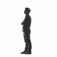 Wall Mural - Silhouette of a man on a white background vector