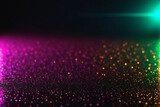 Fototapeta Tęcza - Abstract sparkle bokeh glittering background in neon lights